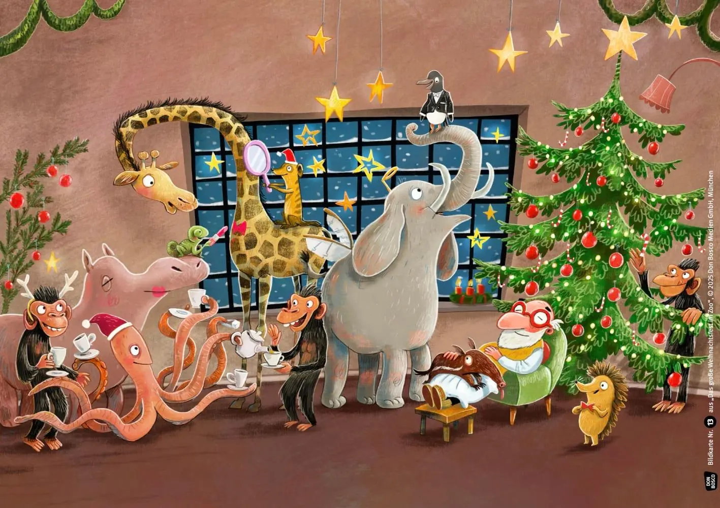 Bild: 4260694923634 | Das große Weihnachtsfest im Zoo. Kamishibai Bildkartenset | Schoenwald