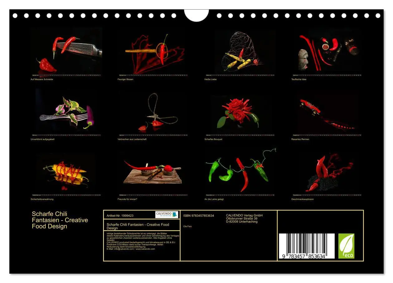 Bild: 9783457853634 | Scharfe Chili Fantasien - Creative Food Design (Wandkalender 2026...