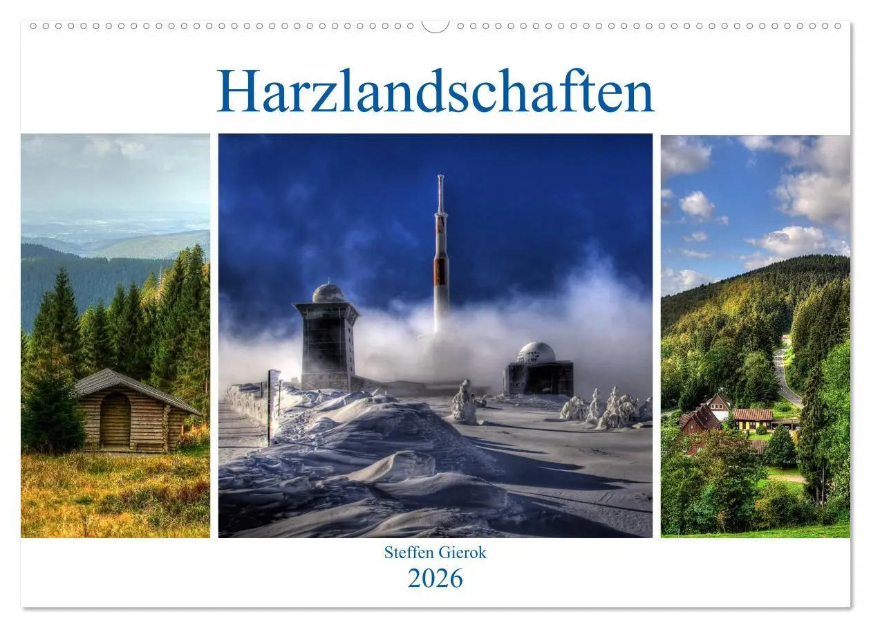 Cover: 9783516183634 | Harz Landschaften (Wandkalender 2026 DIN A2 quer), CALVENDO...