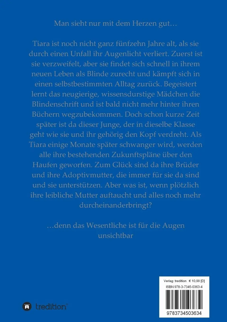 Rückseite: 9783734503634 | Man sieht nur mit dem Herzen gut | Melissa Kurth | Taschenbuch | 2016
