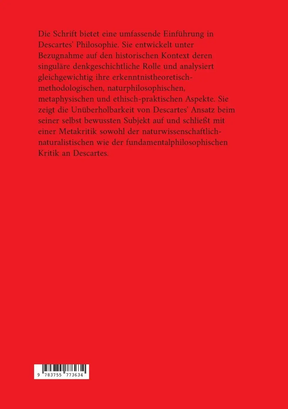 Rückseite: 9783755773634 | René Descartes - Denker der Moderne | Hans-Joachim Schönknecht | Buch