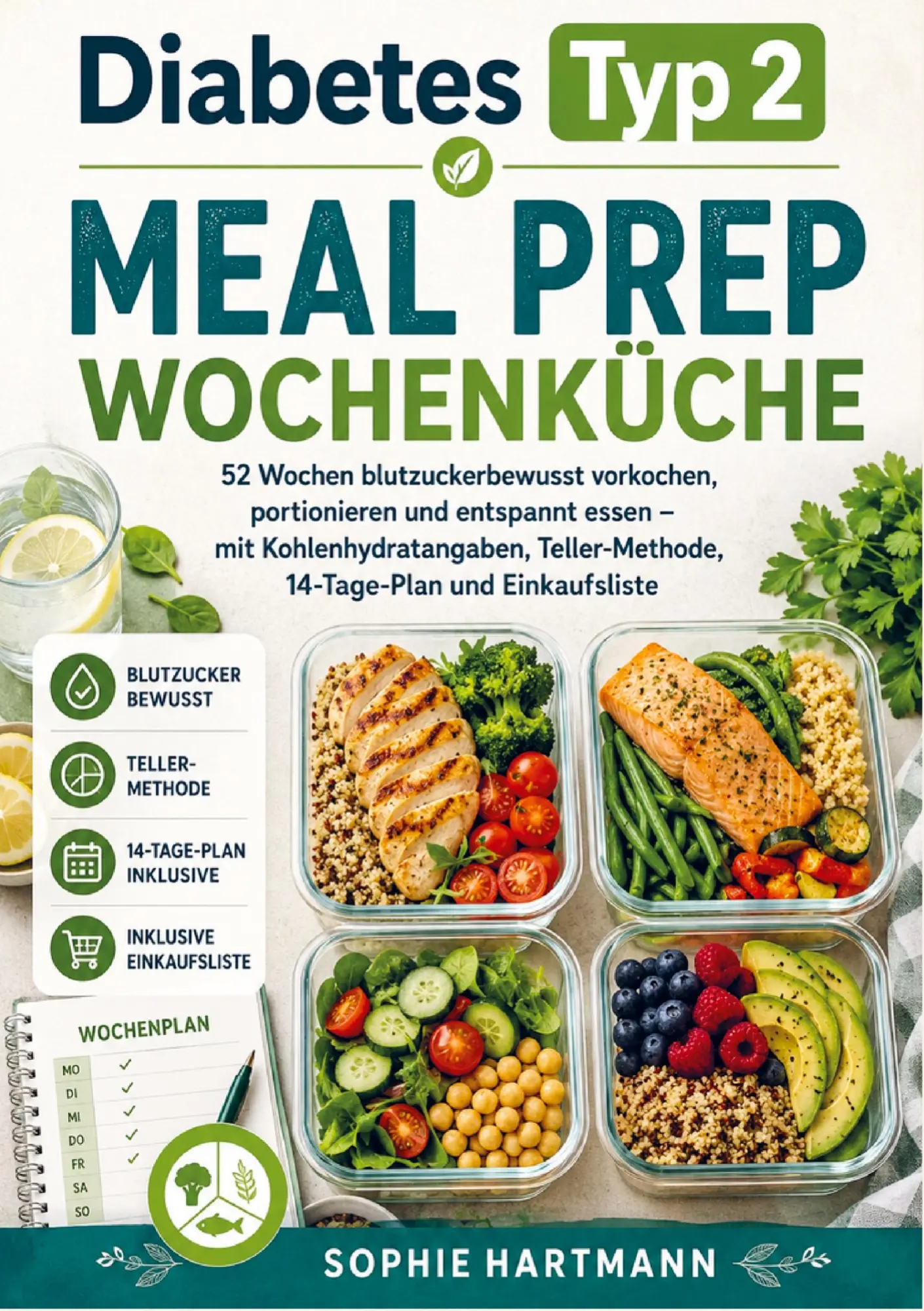 Cover: 9789403863634 | Diabetes Typ 2 Meal Prep Wochenküche | Sophie Hartmann | Taschenbuch
