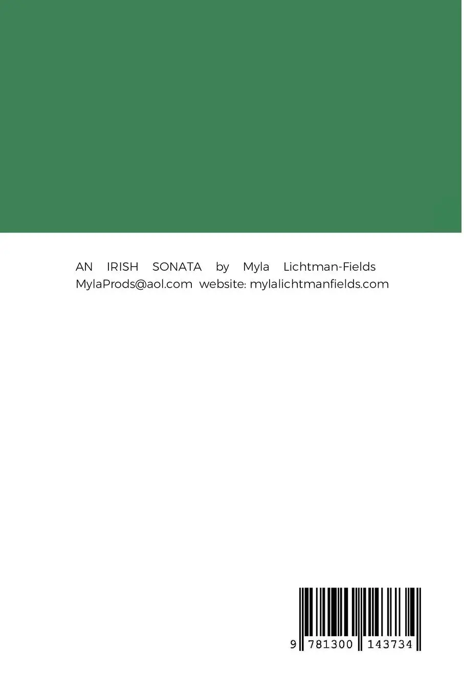 Rückseite: 9781300143734 | AN IRISH SONATA | A Play Celebrating the Life of Turlough O'Carolan