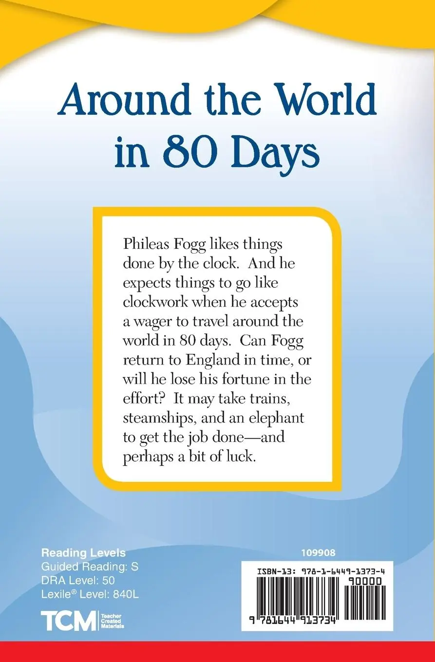 Rückseite: 9781644913734 | Around the World in 80 Days | Dona Herweck Rice | Taschenbuch | 2019