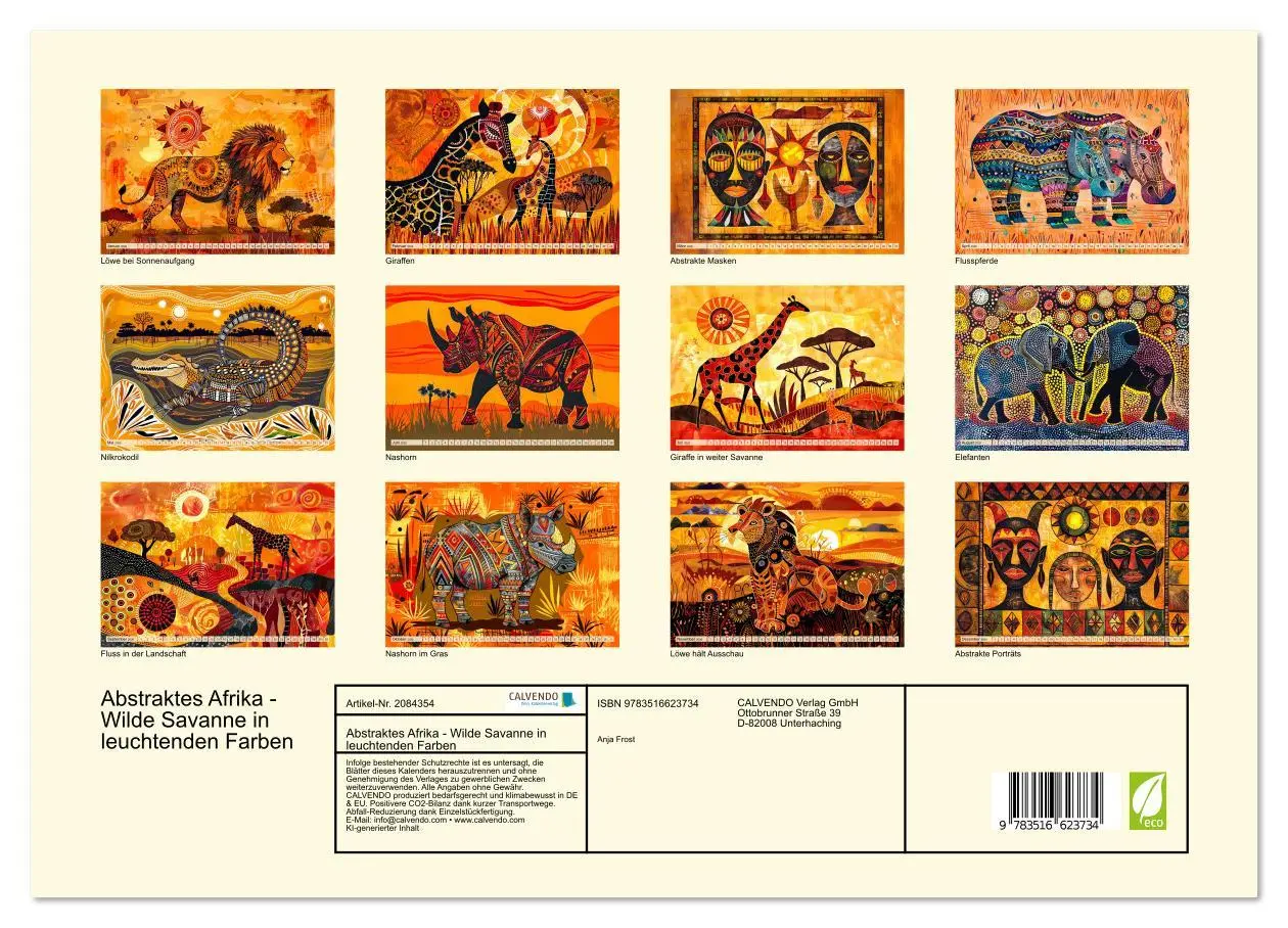 Bild: 9783516623734 | Abstraktes Afrika - Wilde Savanne in leuchtenden Farben...