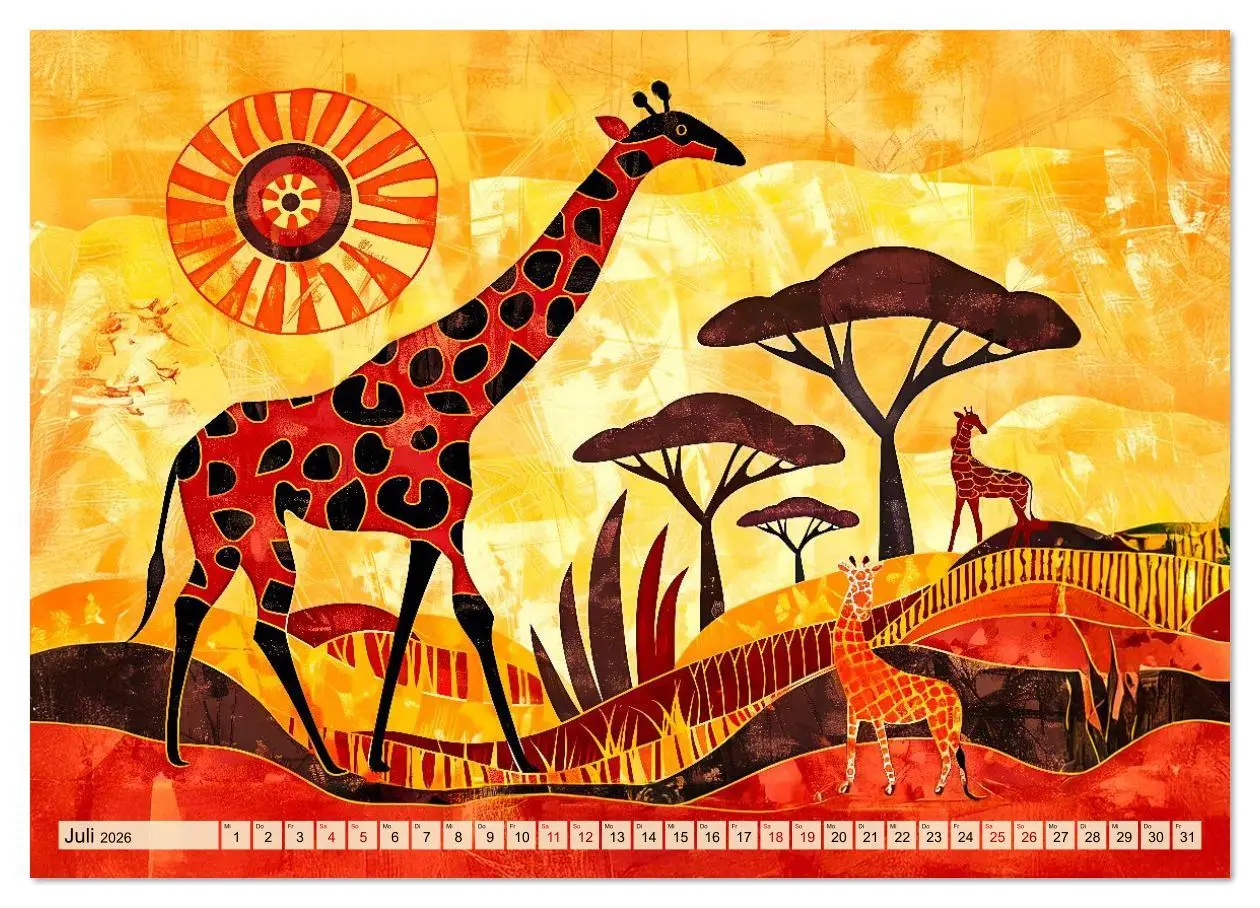 Bild: 9783516623734 | Abstraktes Afrika - Wilde Savanne in leuchtenden Farben...