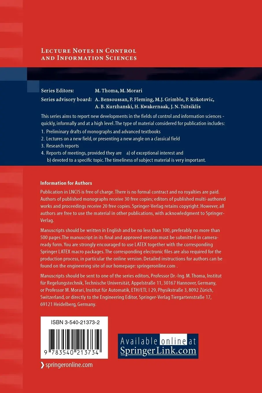 Rückseite: 9783540213734 | Adaptive Dual Control | Theory and Applications | Unbehauen (u. a.)
