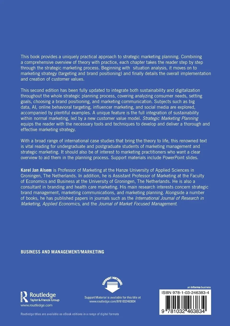 Rückseite: 9781032463834 | Strategic Marketing Planning | A Step-by-Step Approach | Alsem | Buch