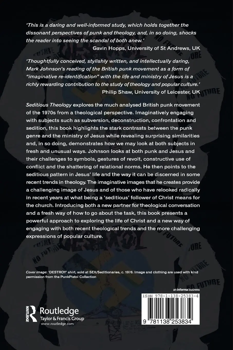Rückseite: 9781138253834 | Seditious Theology | Punk and the Ministry of Jesus | Mark Johnson
