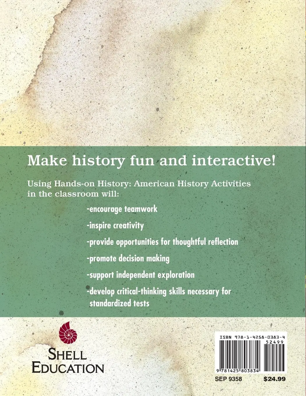 Rückseite: 9781425803834 | Hands-On History | Geography Activities : Geography Activities | Giese