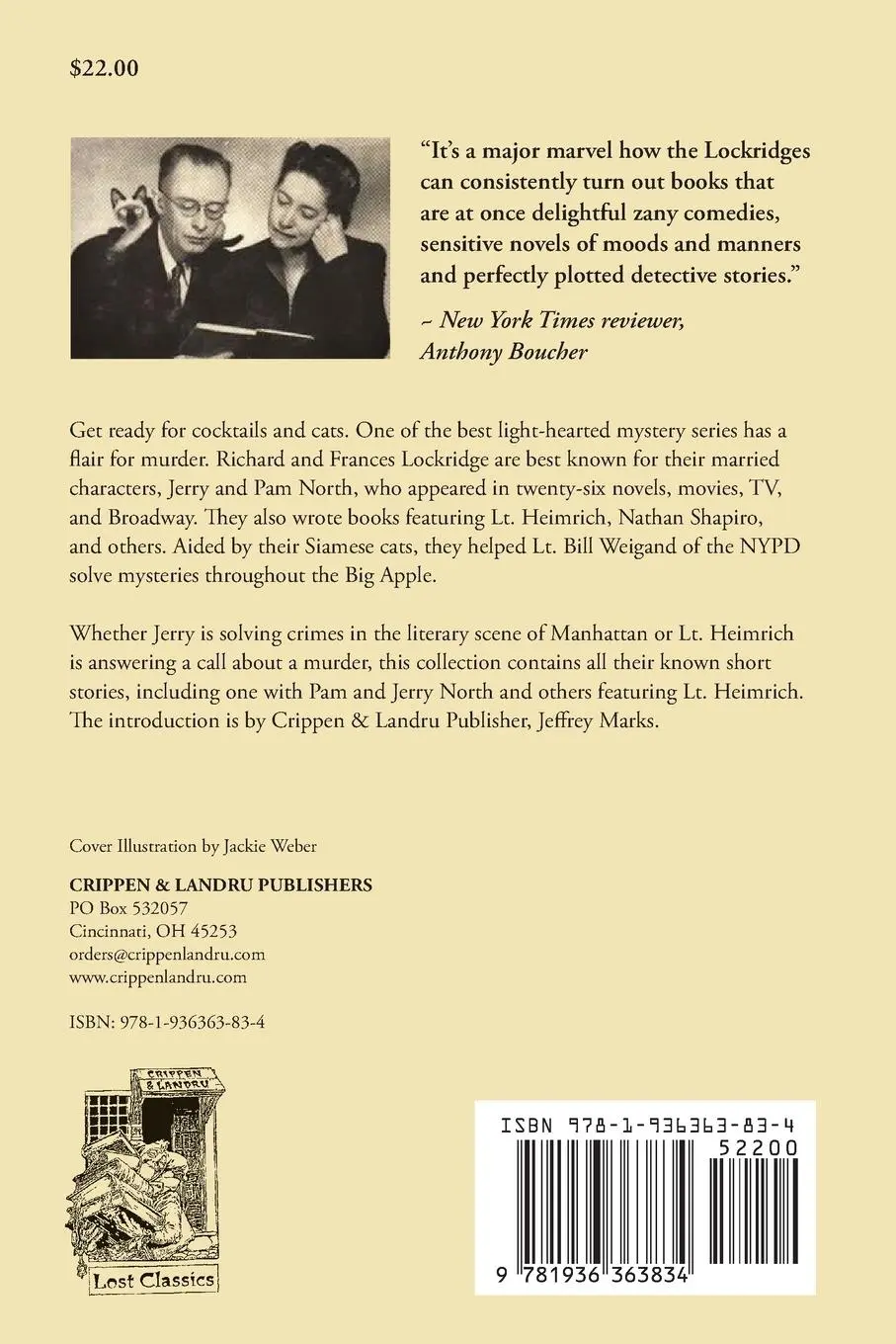 Rückseite: 9781936363834 | Flair for Murder | Richard Lockridge (u. a.) | Taschenbuch | Englisch
