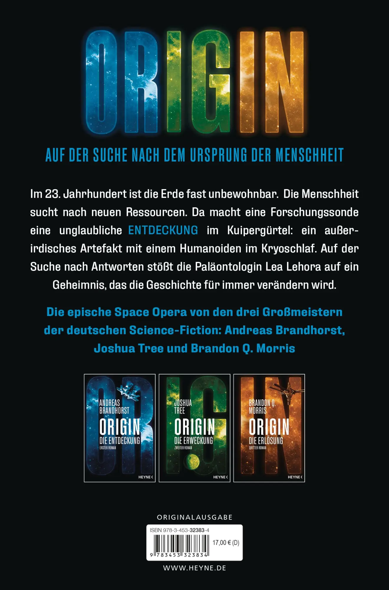 Bild: 9783453323834 | Origin - Die Entdeckung | Die Origin-Trilogie Band 1. Roman | Buch