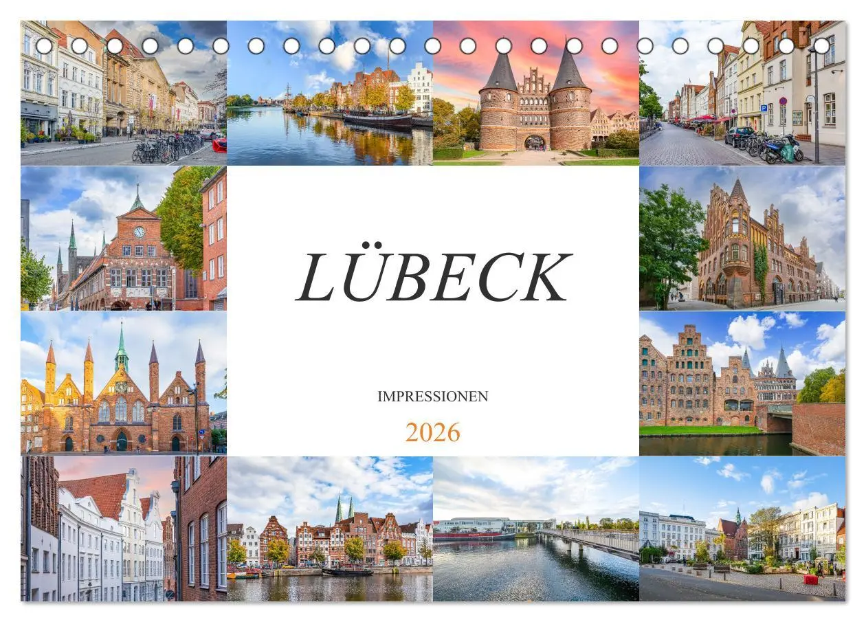 Cover: 9783457523834 | Lübeck Impressionen (Tischkalender 2026 DIN A5 quer), CALVENDO...