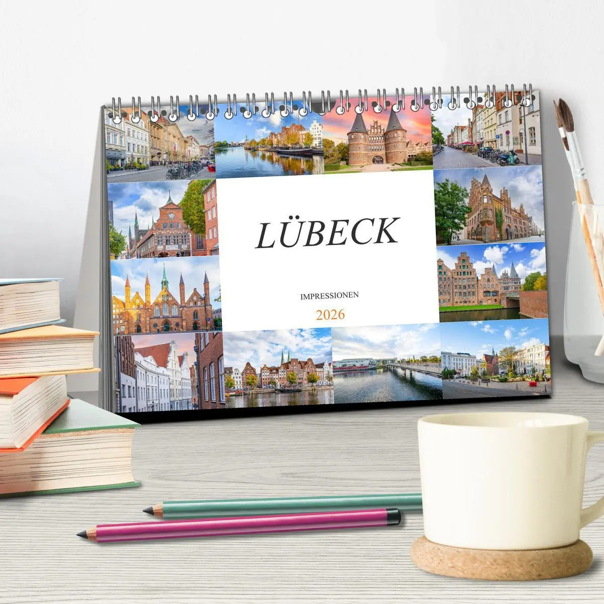 Bild: 9783457523834 | Lübeck Impressionen (Tischkalender 2026 DIN A5 quer), CALVENDO...