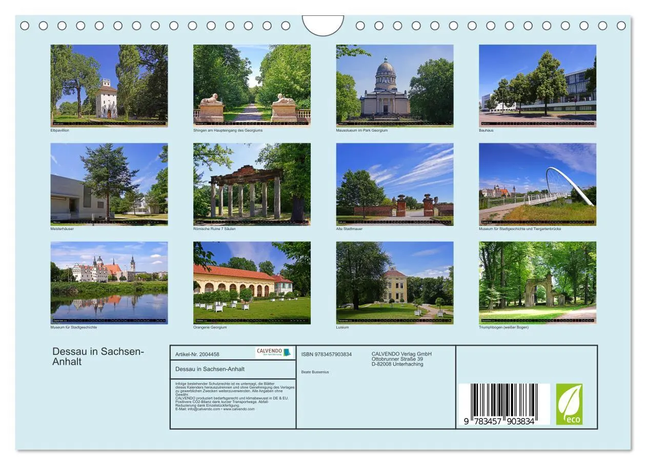 Bild: 9783457903834 | Dessau in Sachsen-Anhalt (Wandkalender 2026 DIN A4 quer), CALVENDO...