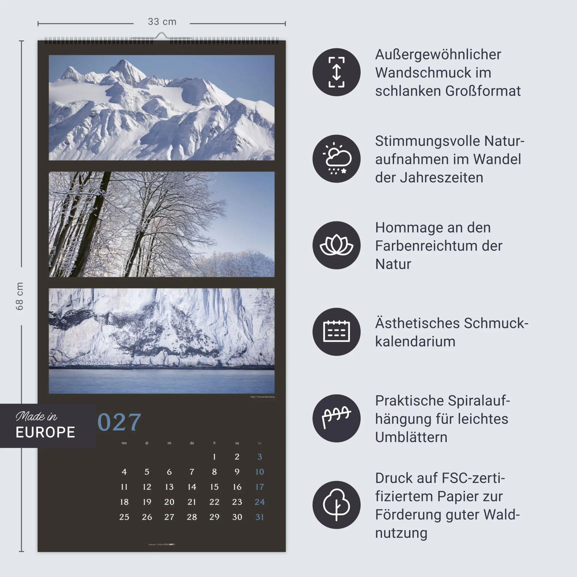 Bild: 9783839903834 | Die Farben der Natur Kalender 2027 | Horst Herzig | Kalender | 14 S.