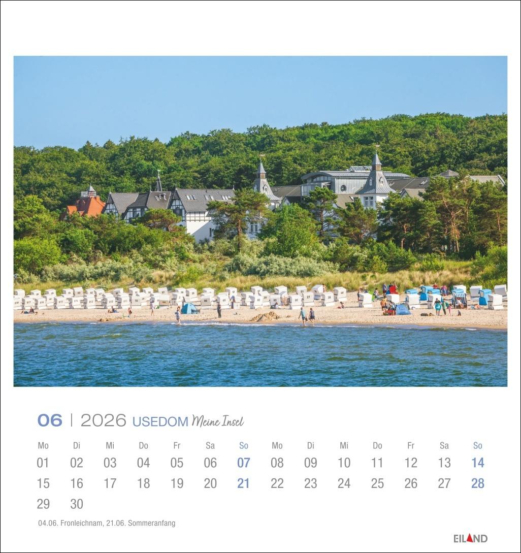 Bild: 9783964023834 | Usedom Postkartenkalender 2026 - Meine Insel | Eiland | Kalender