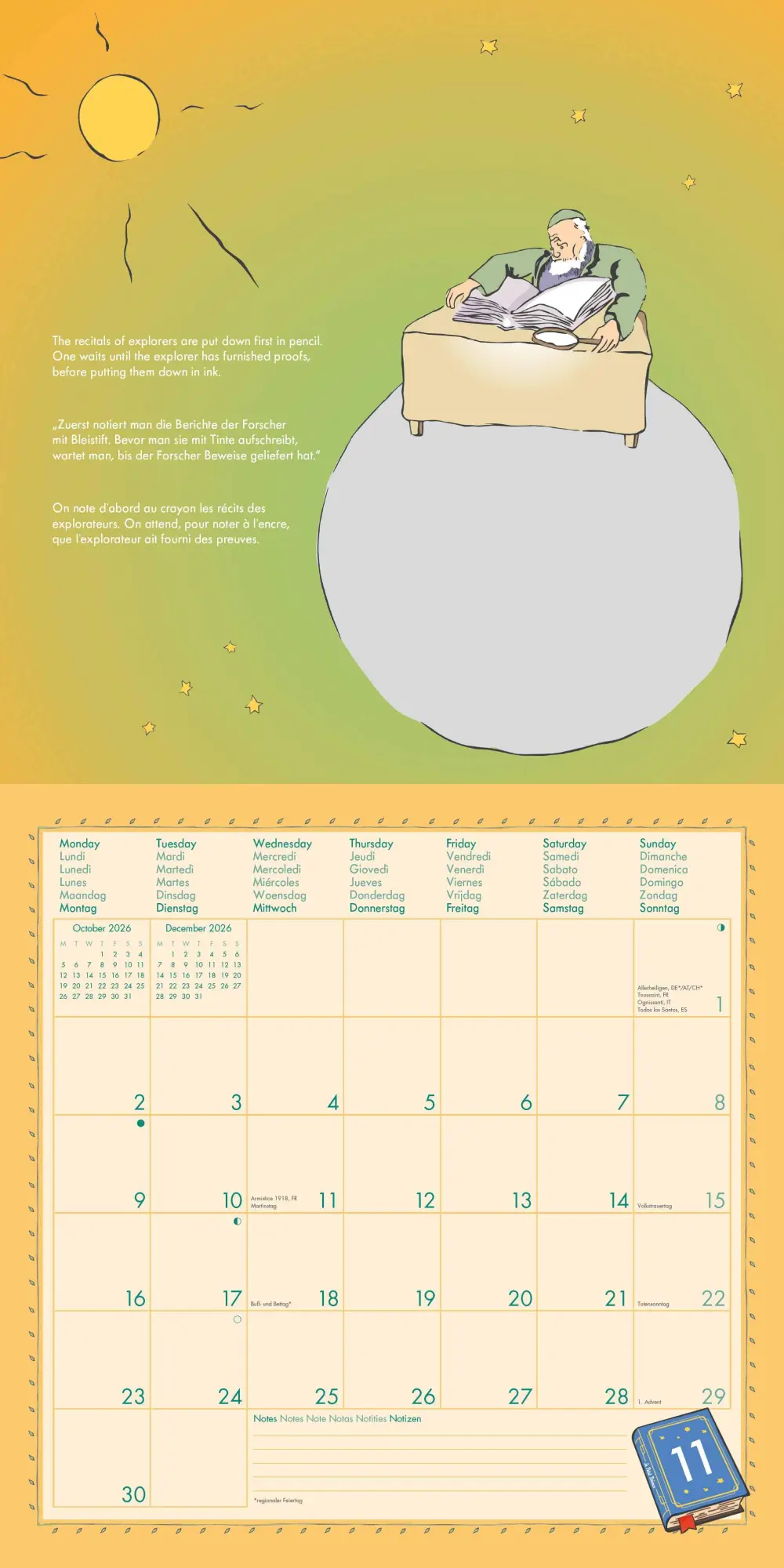 Bild: 4069095003934 | Der Kleine Prinz 2026 - Wand-Kalender - Broschüren-Kalender - 30x30...