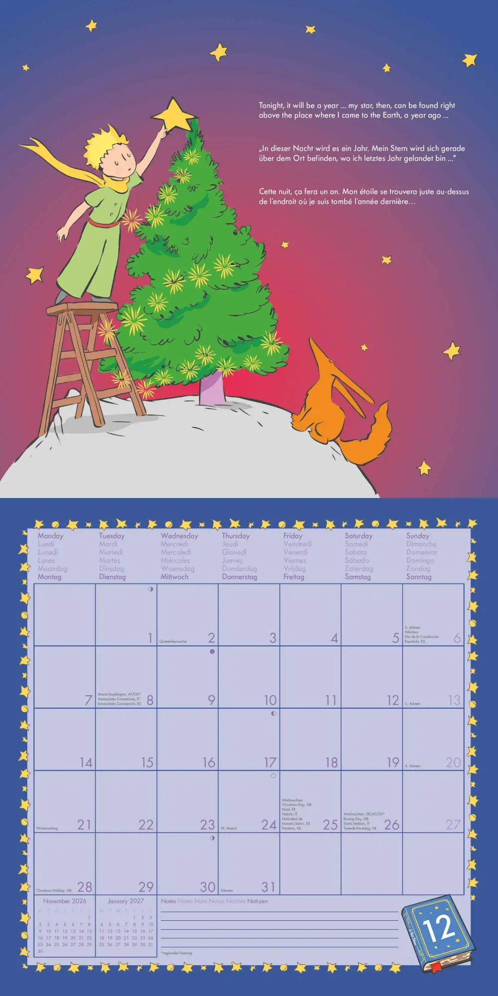 Bild: 4069095003934 | Der Kleine Prinz 2026 - Wand-Kalender - Broschüren-Kalender - 30x30...