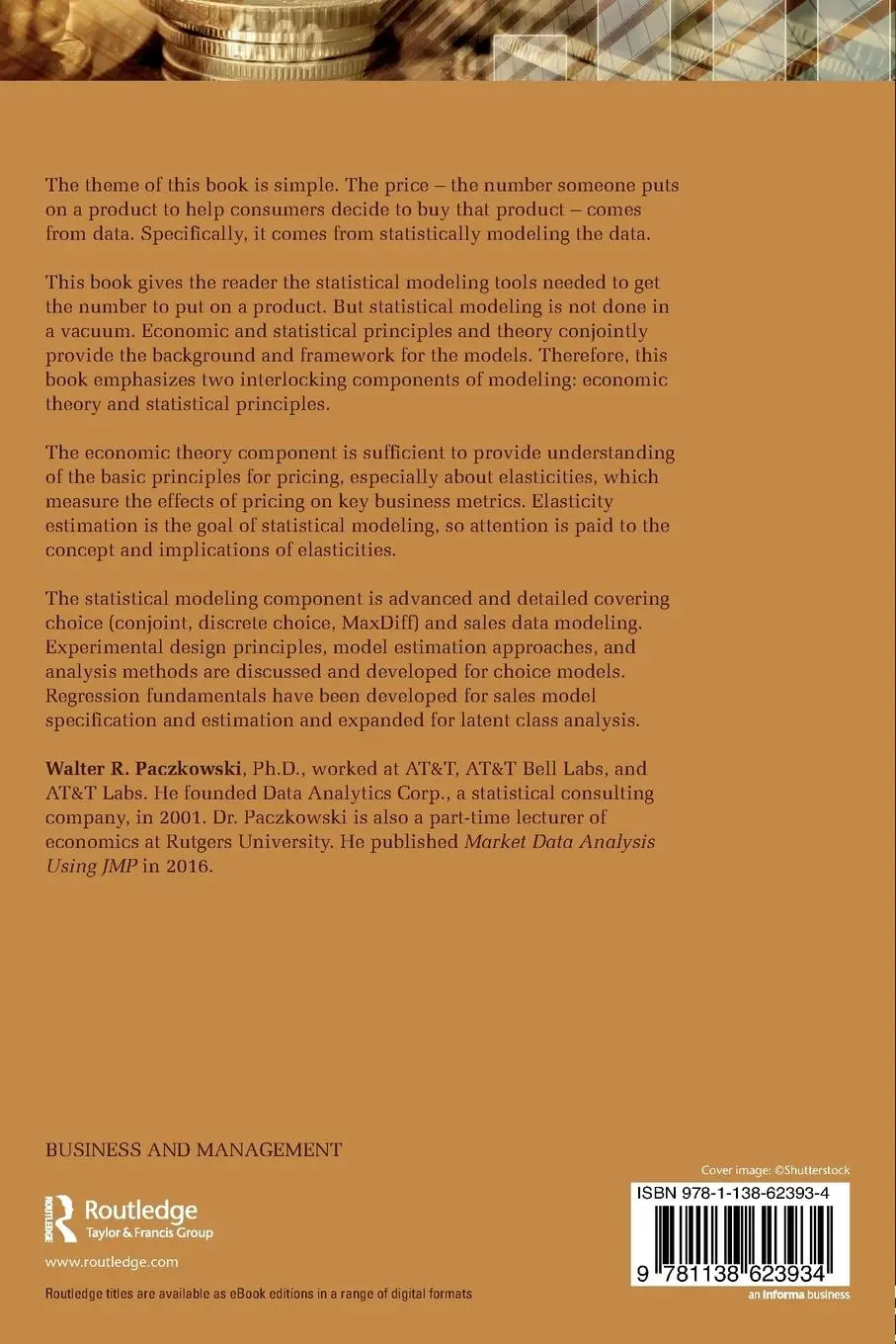 Rückseite: 9781138623934 | Pricing Analytics | Walter R. Paczkowski | Taschenbuch | Englisch