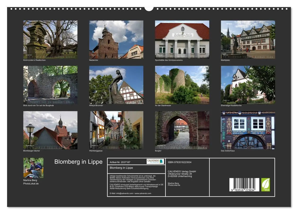 Bild: 9783516223934 | Blomberg in Lippe (hochwertiger Premium Wandkalender 2026 DIN A2...
