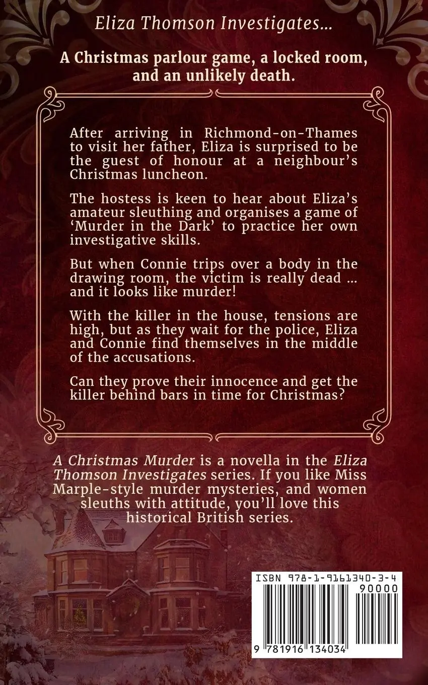 Rückseite: 9781916134034 | A Christmas Murder | An Eliza Thomson Investigates Murder Mystery
