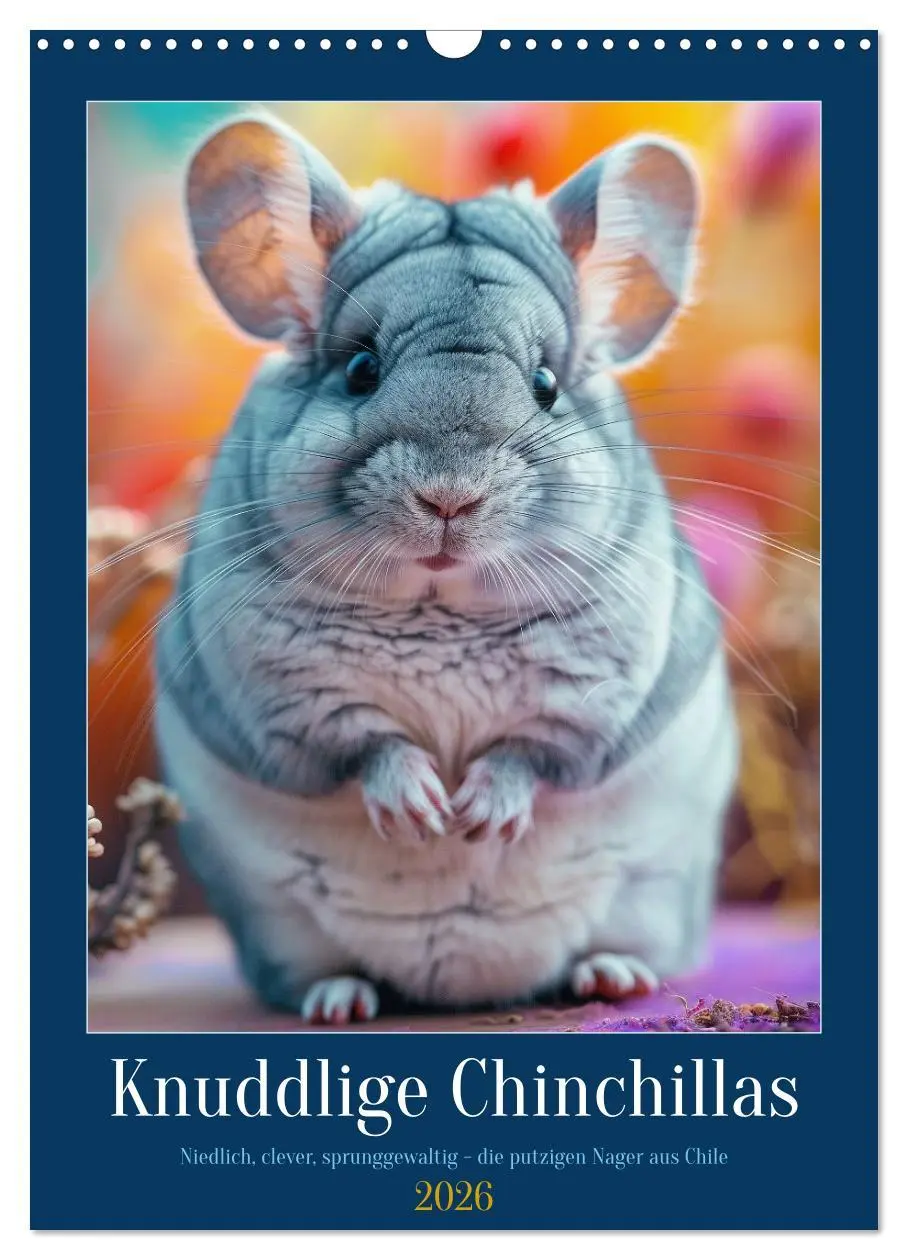 Cover: 9783457264034 | Knuddlige Chinchillas (Wandkalender 2026 DIN A3 hoch), CALVENDO...