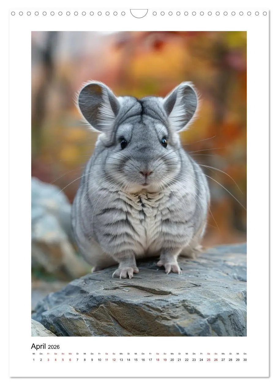 Bild: 9783457264034 | Knuddlige Chinchillas (Wandkalender 2026 DIN A3 hoch), CALVENDO...