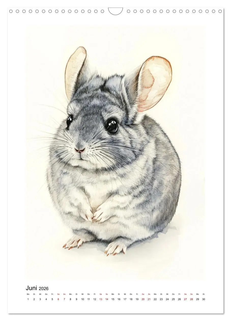 Bild: 9783457264034 | Knuddlige Chinchillas (Wandkalender 2026 DIN A3 hoch), CALVENDO...