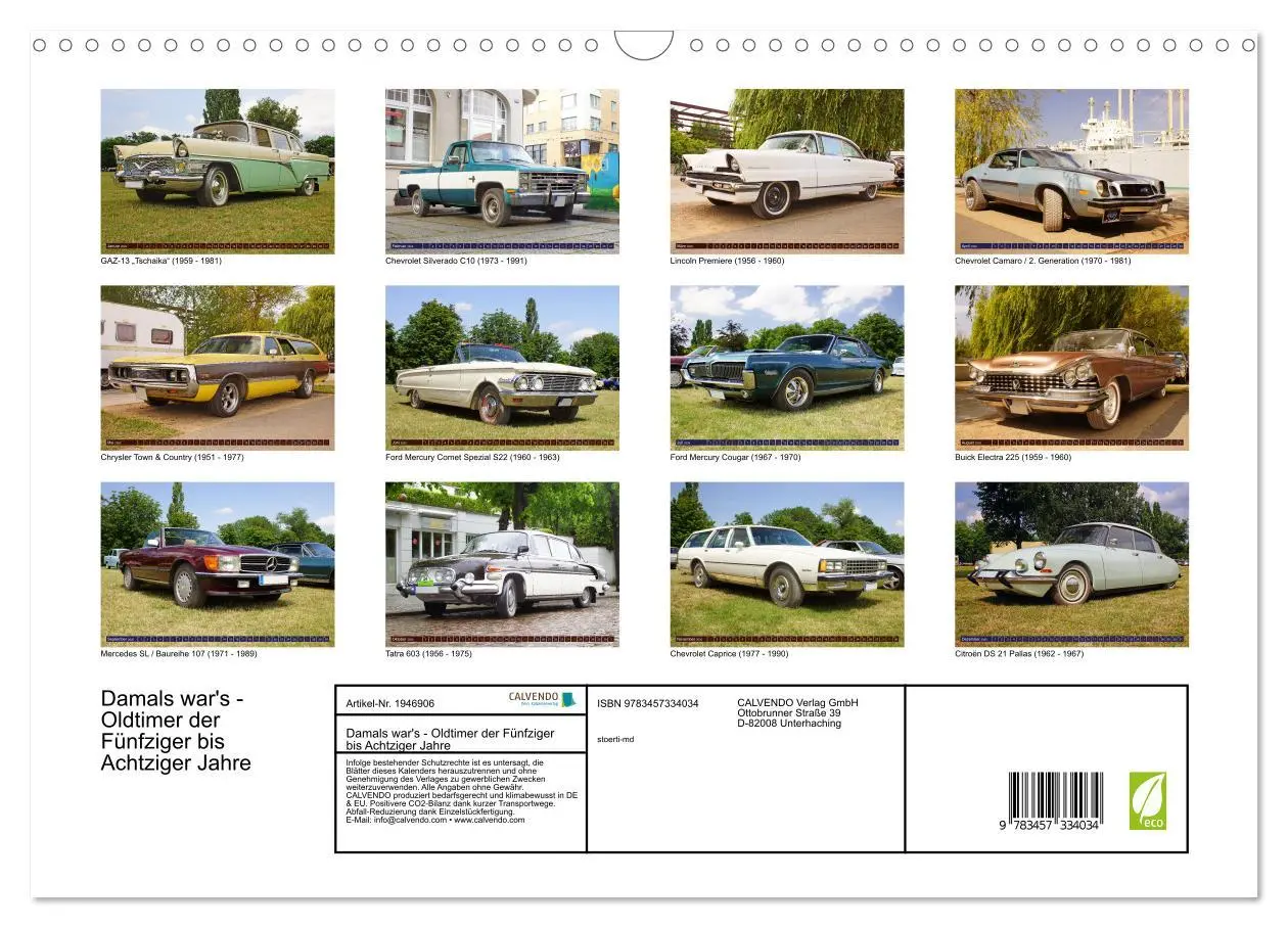 Bild: 9783457334034 | Damals war's - Oldtimer der Fünfziger bis Achtziger Jahre...