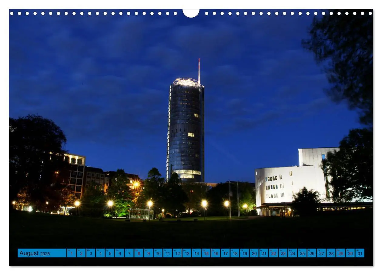 Bild: 9783457884034 | Essen Lichter der Nacht (Wandkalender 2026 DIN A3 quer), CALVENDO...
