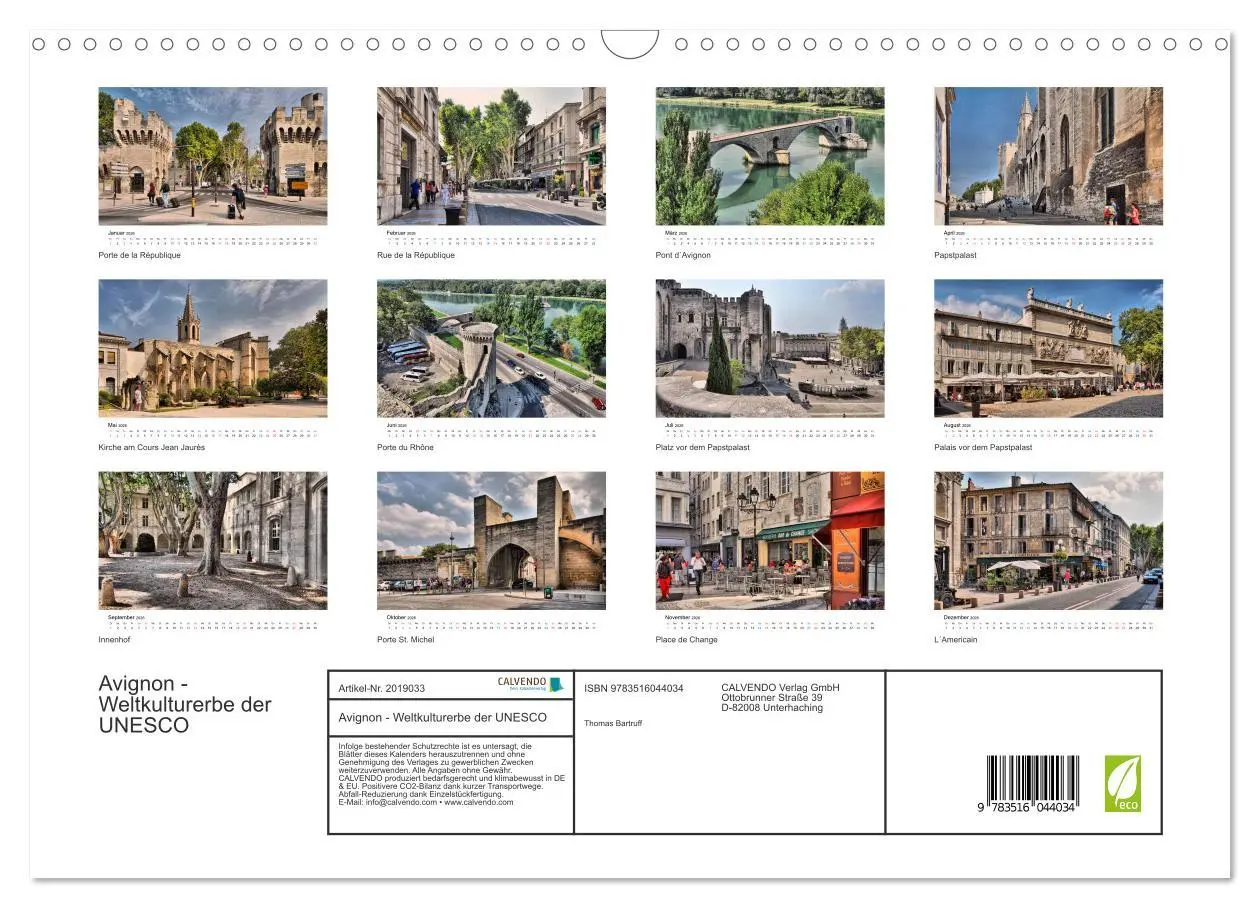 Bild: 9783516044034 | Avignon - Weltkulturerbe der UNESCO (Wandkalender 2026 DIN A3...
