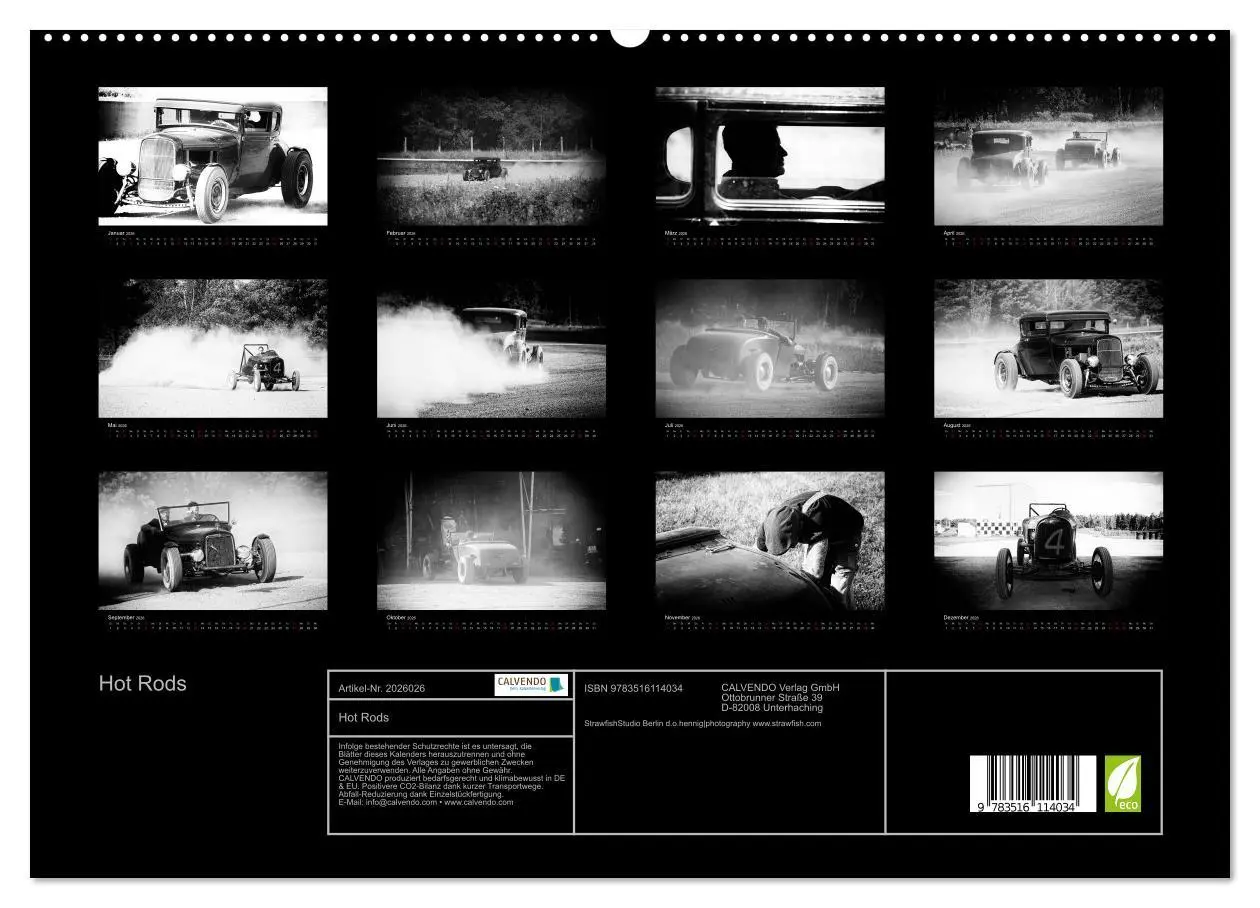 Bild: 9783516114034 | Hot Rods (hochwertiger Premium Wandkalender 2026 DIN A2 quer),...
