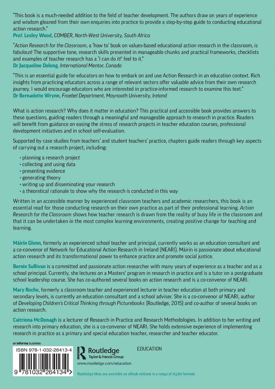 Rückseite: 9781032264134 | Action Research for the Classroom | Máirín Glenn (u. a.) | Taschenbuch