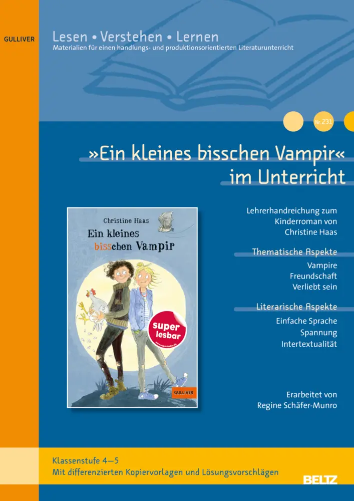 Cover: 9783407824134 | »Ein kleines bisschen Vampir« im Unterricht | Regine Schäfer-Munro