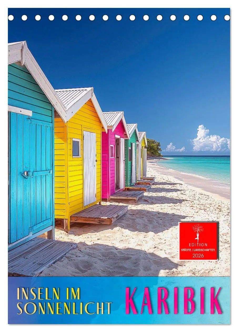 Cover: 9783457254134 | Karibik - Inseln im Sonnenlicht (Tischkalender 2026 DIN A5 hoch),...