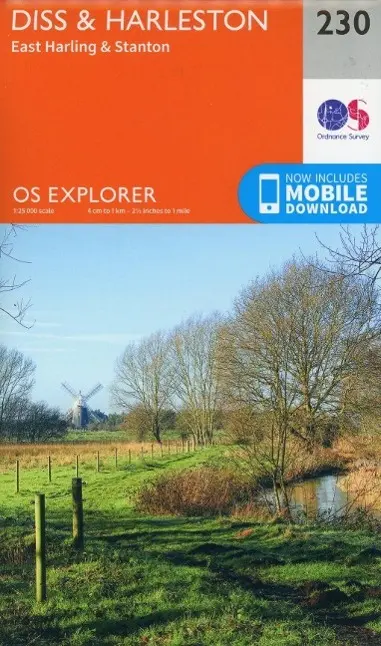 Cover: 9780319244234 | Diss &amp; Harleston | Ordnance Survey | (Land-)Karte | OS Explorer Map