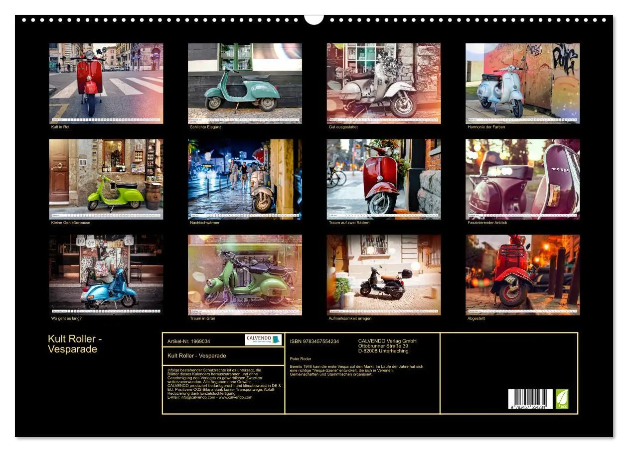 Bild: 9783457554234 | Kult Roller - Vesparade (Wandkalender 2026 DIN A2 quer), CALVENDO...