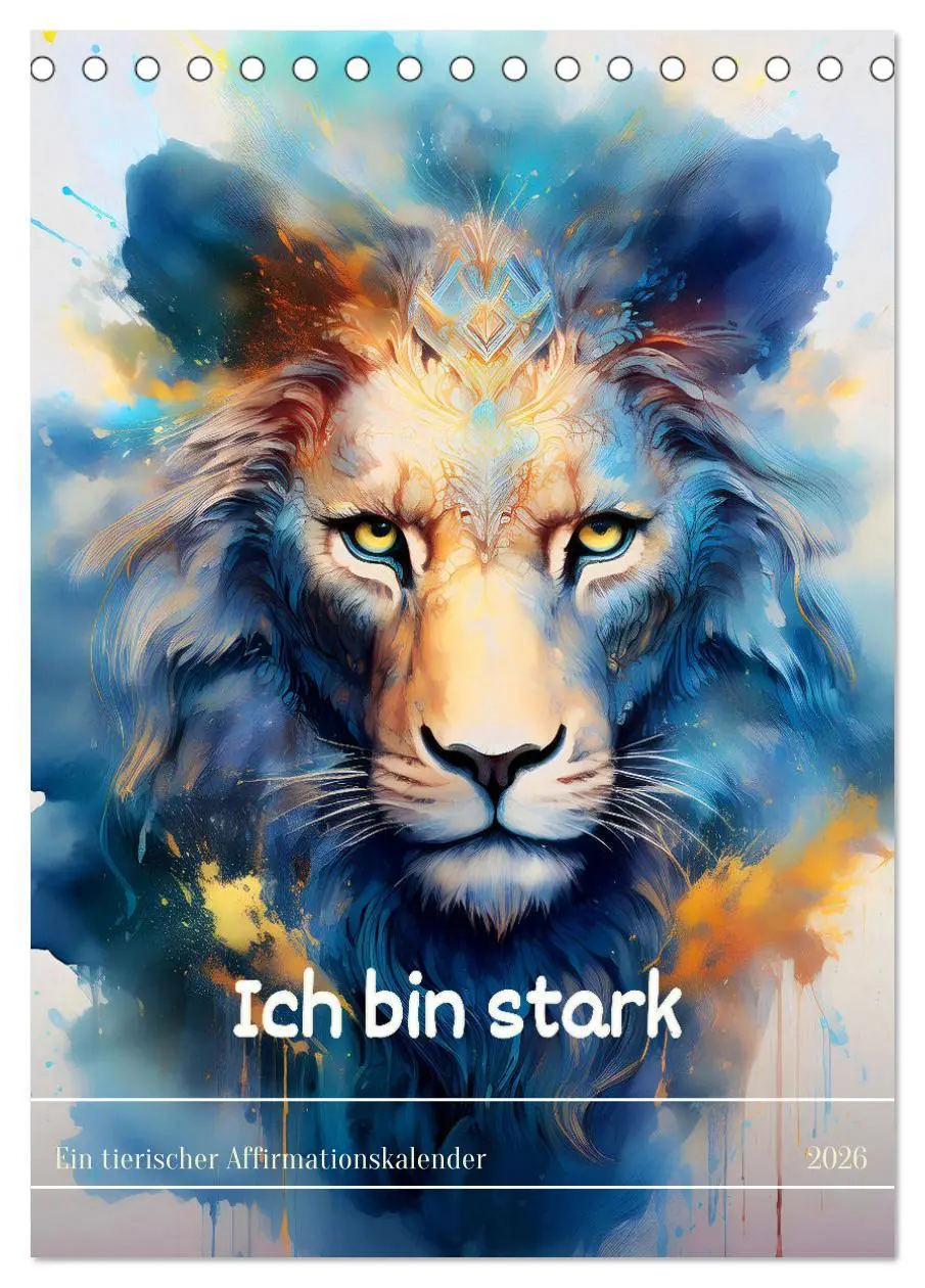 Cover: 9783516264234 | Ich bin stark - Ein tierischer Affirmationskalender (Tischkalender...