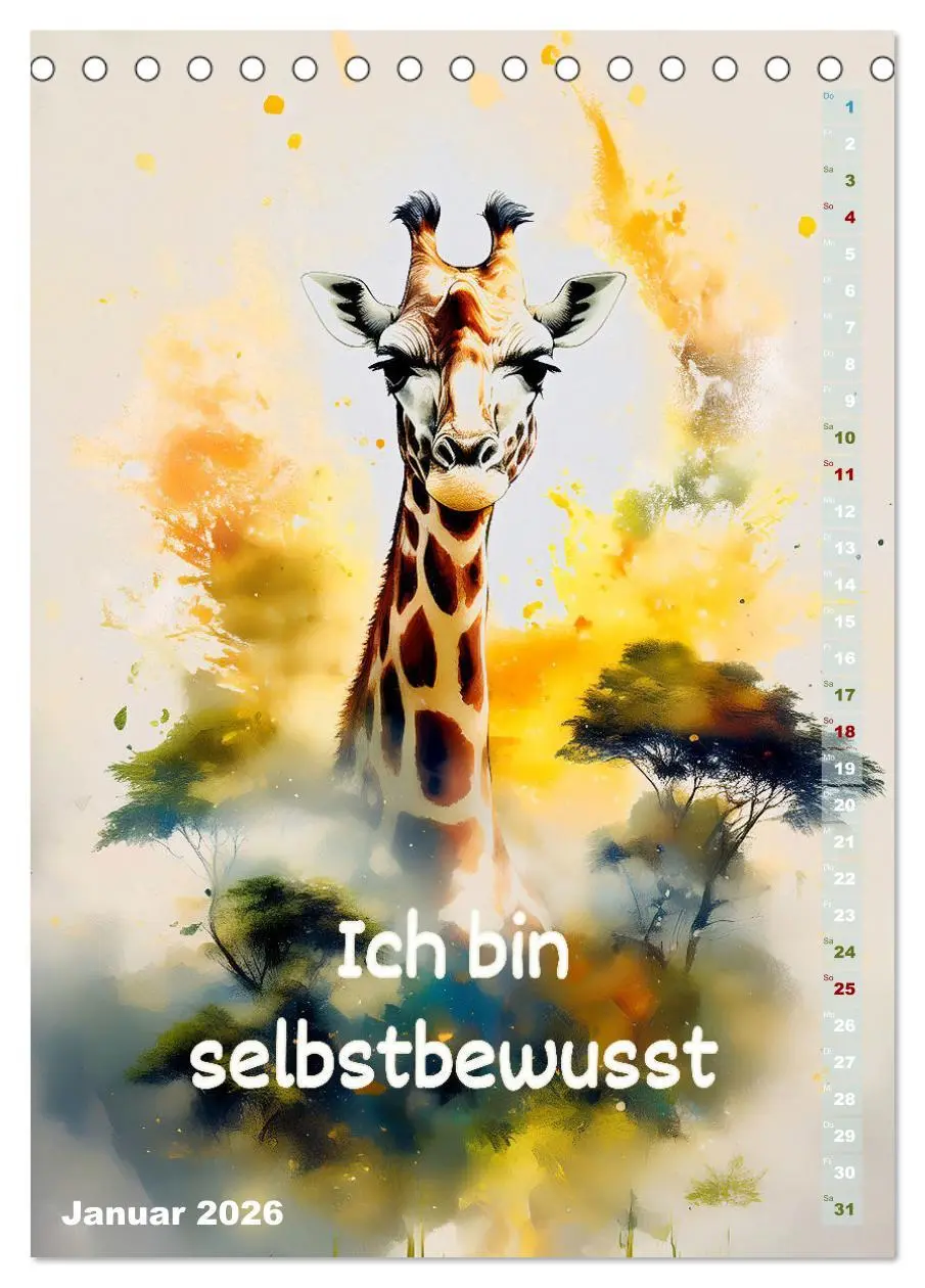 Bild: 9783516264234 | Ich bin stark - Ein tierischer Affirmationskalender (Tischkalender...