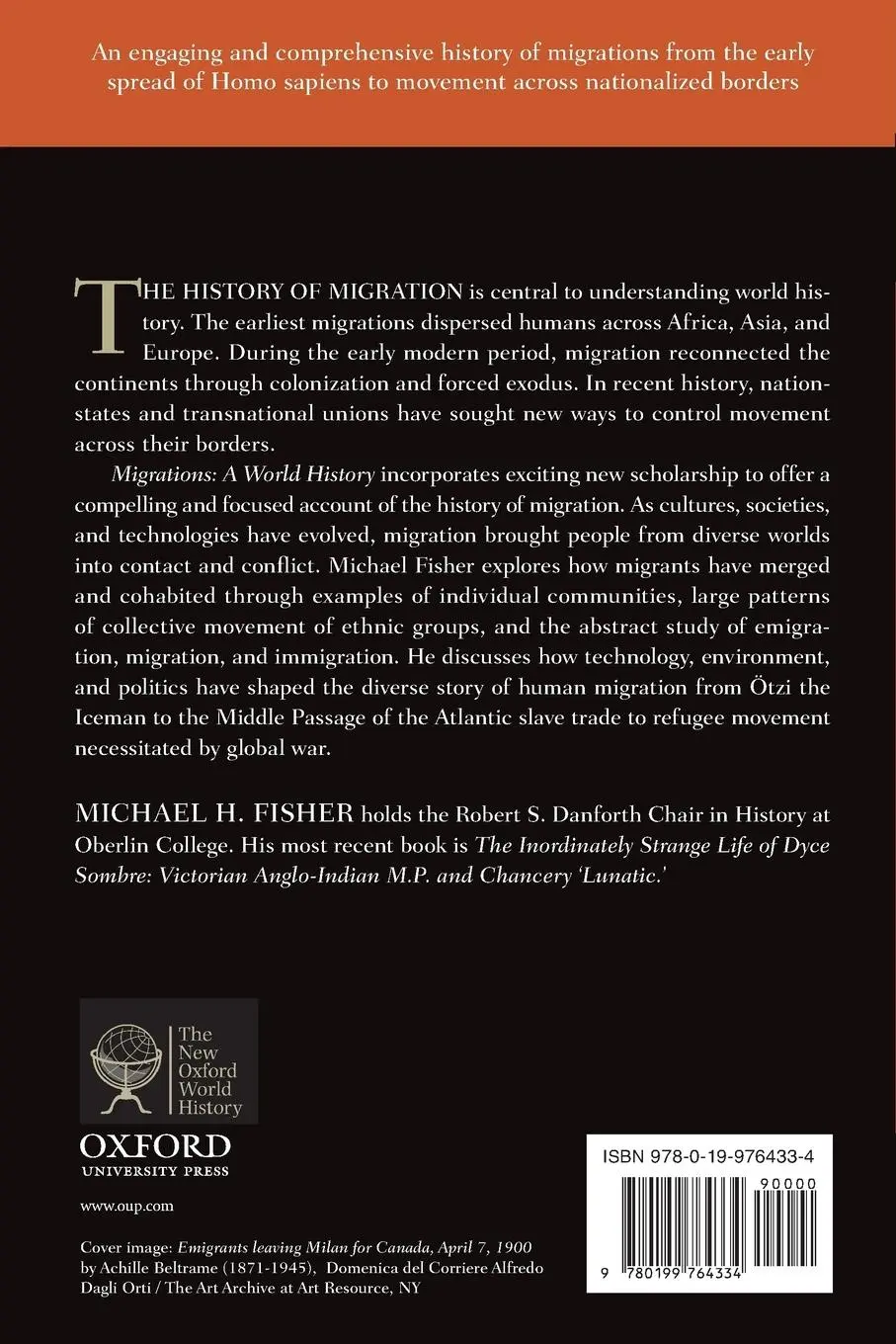 Rückseite: 9780199764334 | Migration | A World History | Michael H. Fisher | Taschenbuch | 2013