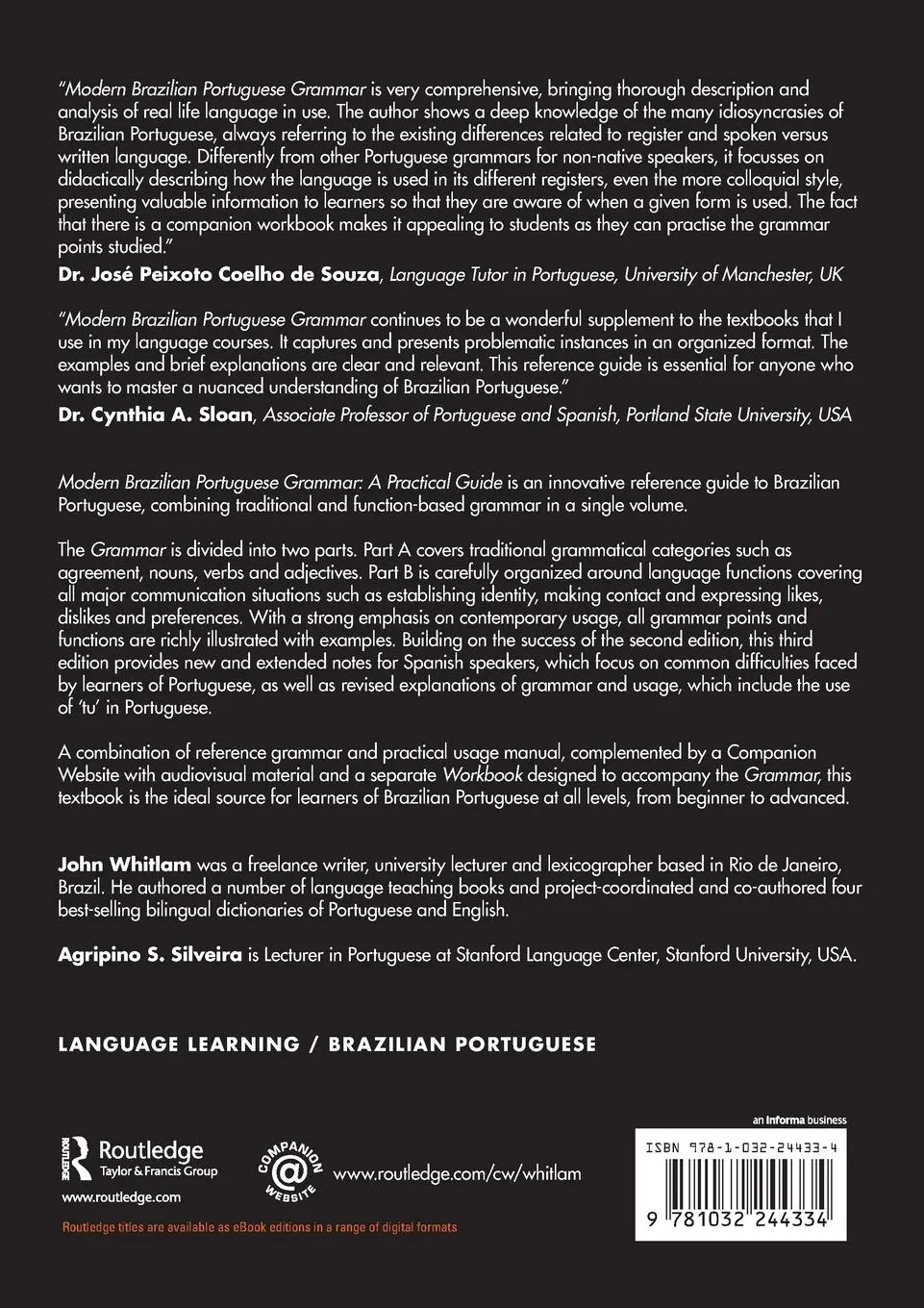 Rückseite: 9781032244334 | Modern Brazilian Portuguese Grammar | A Practical Guide | Taschenbuch
