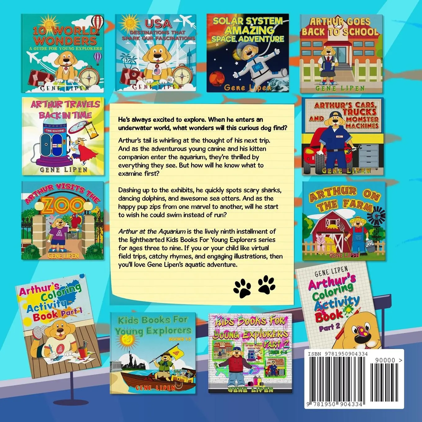 Rückseite: 9781950904334 | Arthur at the Aquarium | Gene Lipen | Taschenbuch | Englisch | 2022