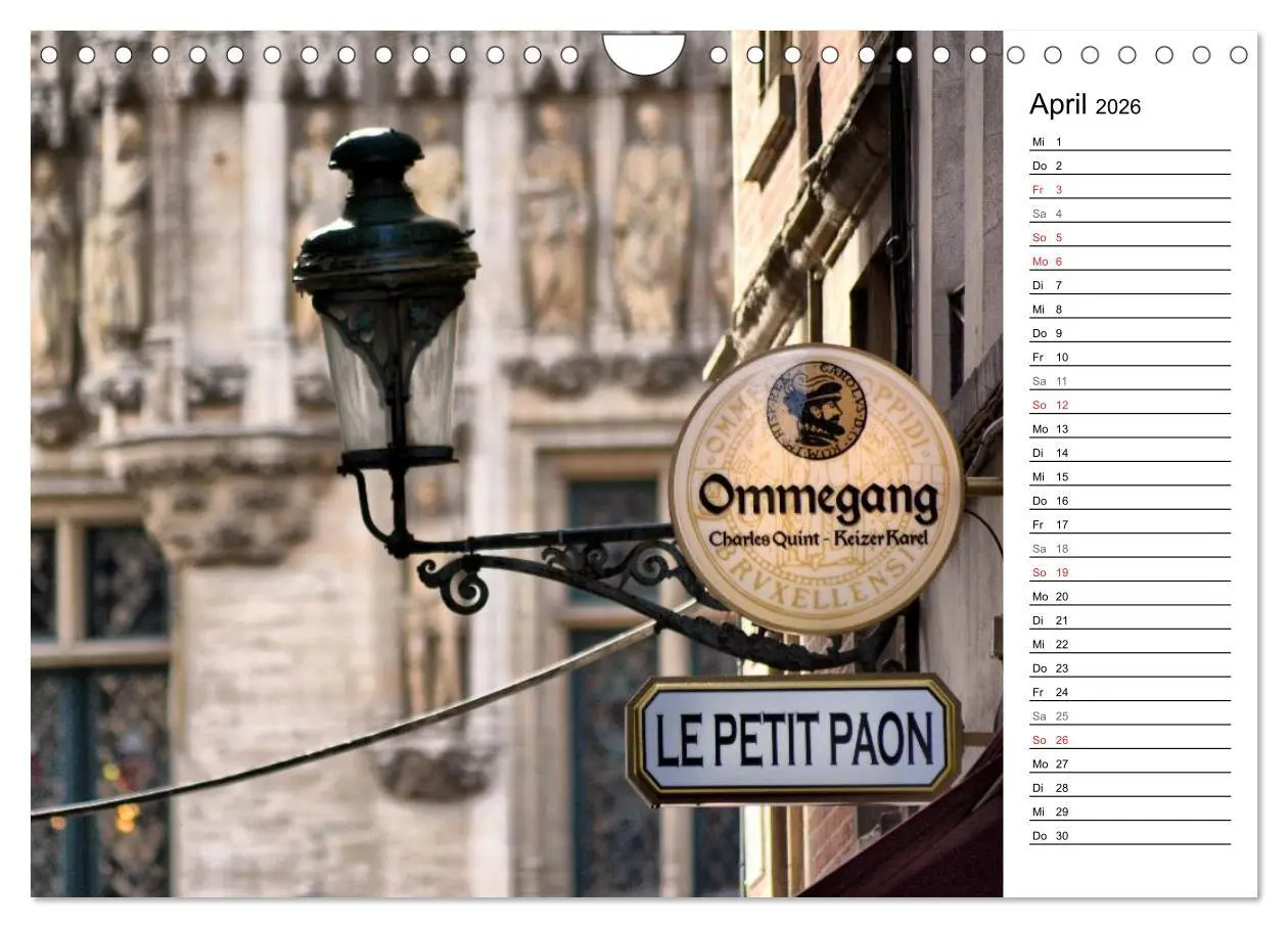 Bild: 9783516014334 | 300mm - Brüssel (Wandkalender 2026 DIN A4 quer), CALVENDO...