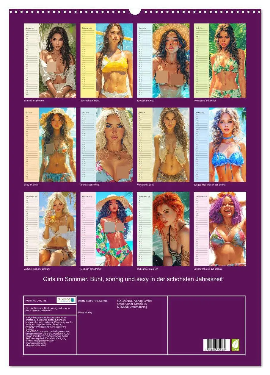 Bild: 9783516254334 | Girls im Sommer. Bunt, sonnig und sexy in der schönsten Jahreszeit...