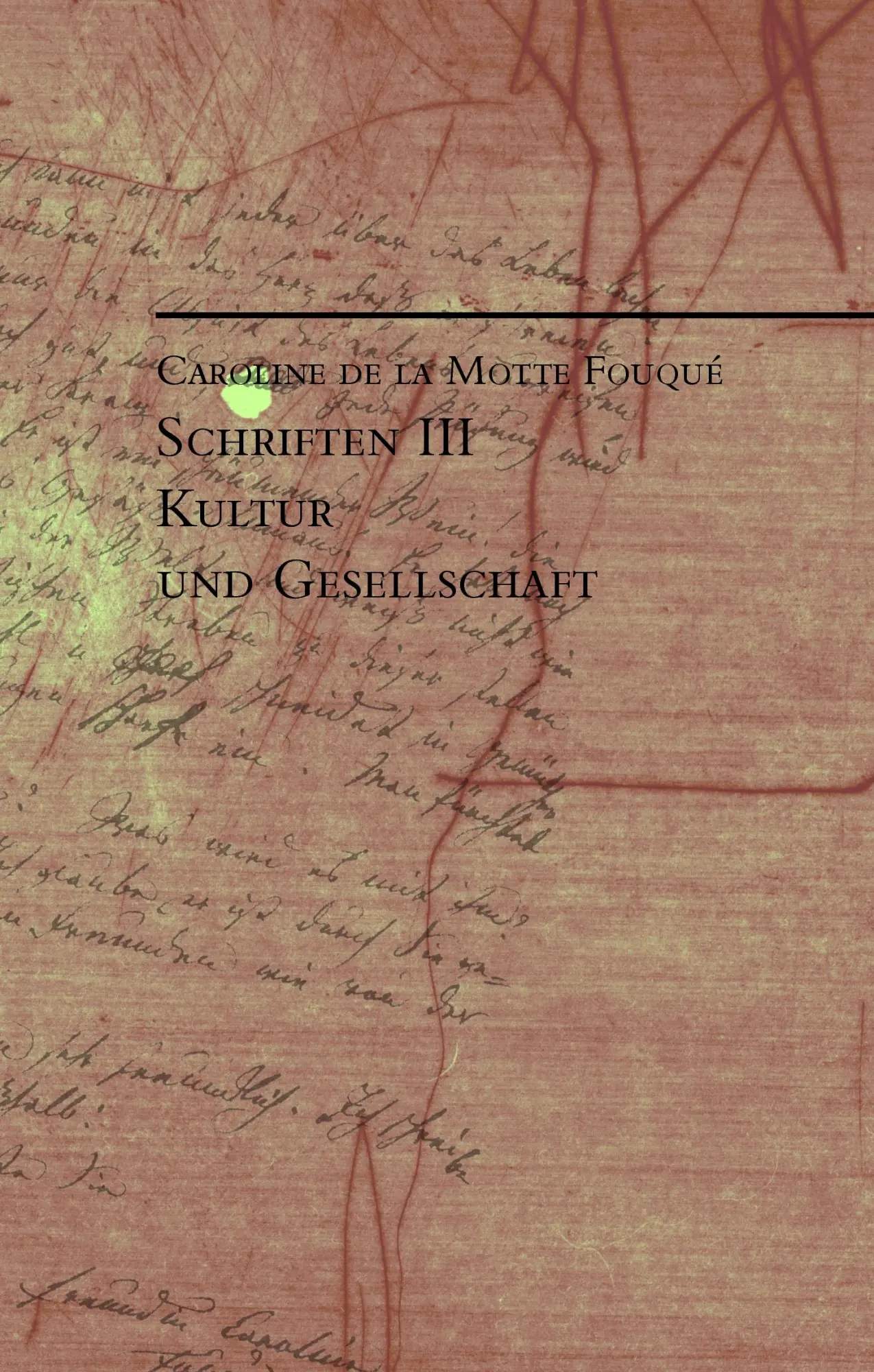 Cover: 9783837014334 | Schriften III | Kultur und Gesellschaft | Caroline de la Motte Fouqué