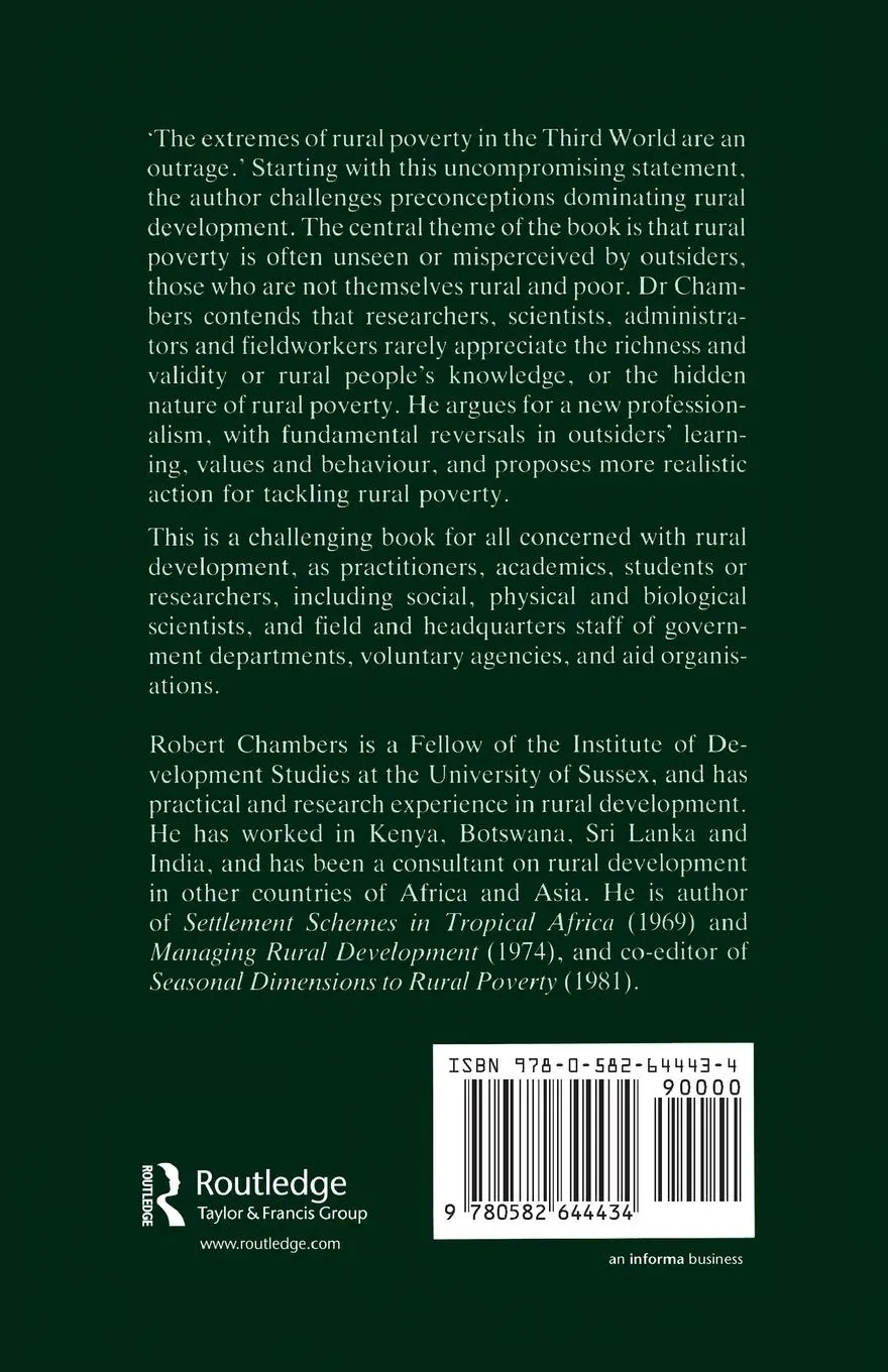 Rückseite: 9780582644434 | Rural Development | Putting the last first | Robert Chambers | Buch