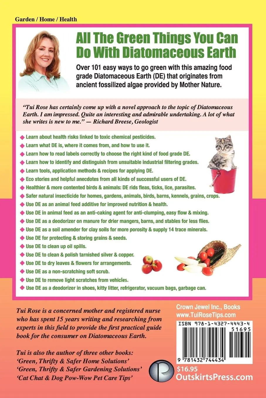 Rückseite: 9781432744434 | Going Green Using Diatomaceous Earth | Tui Rose (u. a.) | Taschenbuch