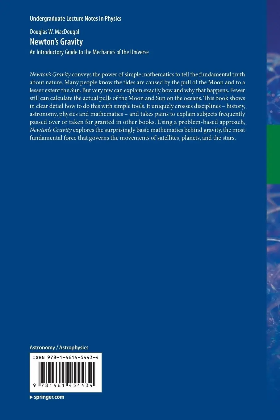 Rückseite: 9781461454434 | Newton's Gravity | Douglas W. Macdougal | Taschenbuch | xix | Englisch