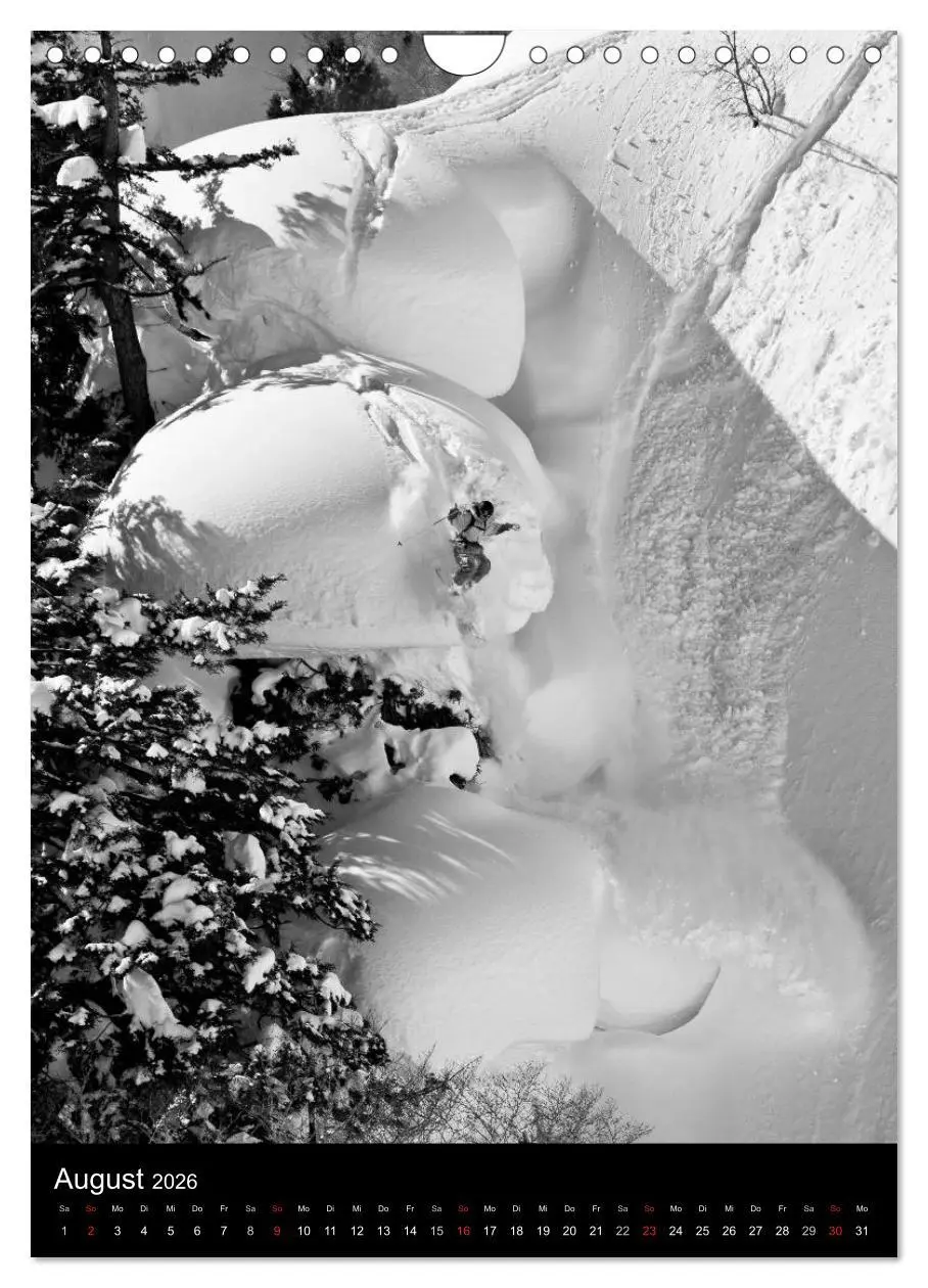 Bild: 9783516484434 | Monochrome Ski (Wandkalender 2026 DIN A4 hoch), CALVENDO...
